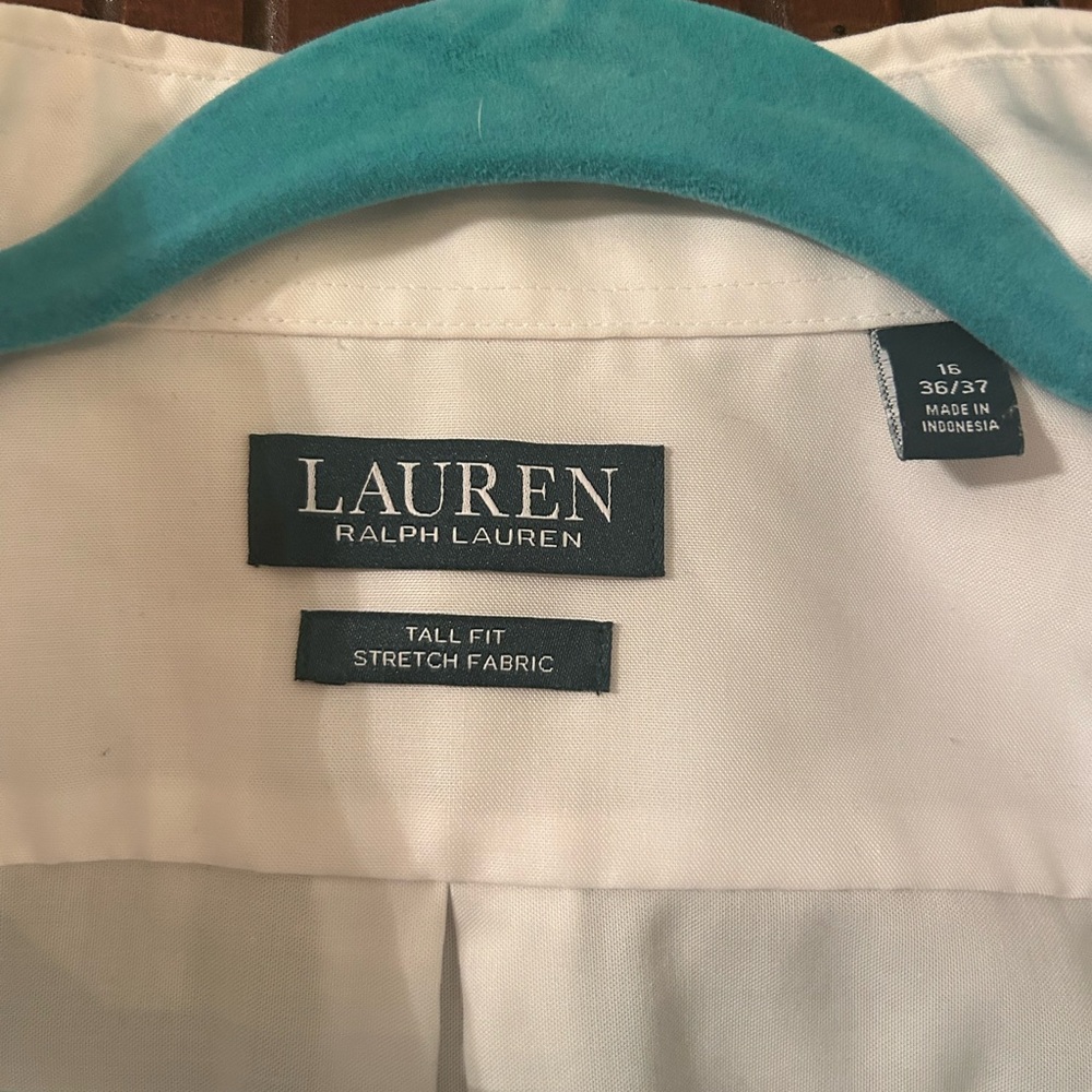 Men’s Lauren Ralph Lauren dress shirt Sz 16 36/37 Tall - Picture 2 of 2